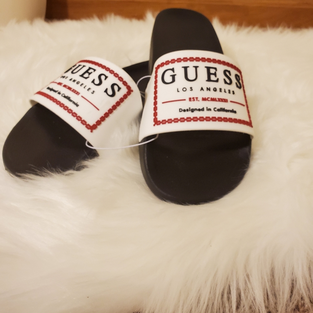 Guess Slides Sandals Shoes Slippers NWT Slip-ons - Picture 2 of 10